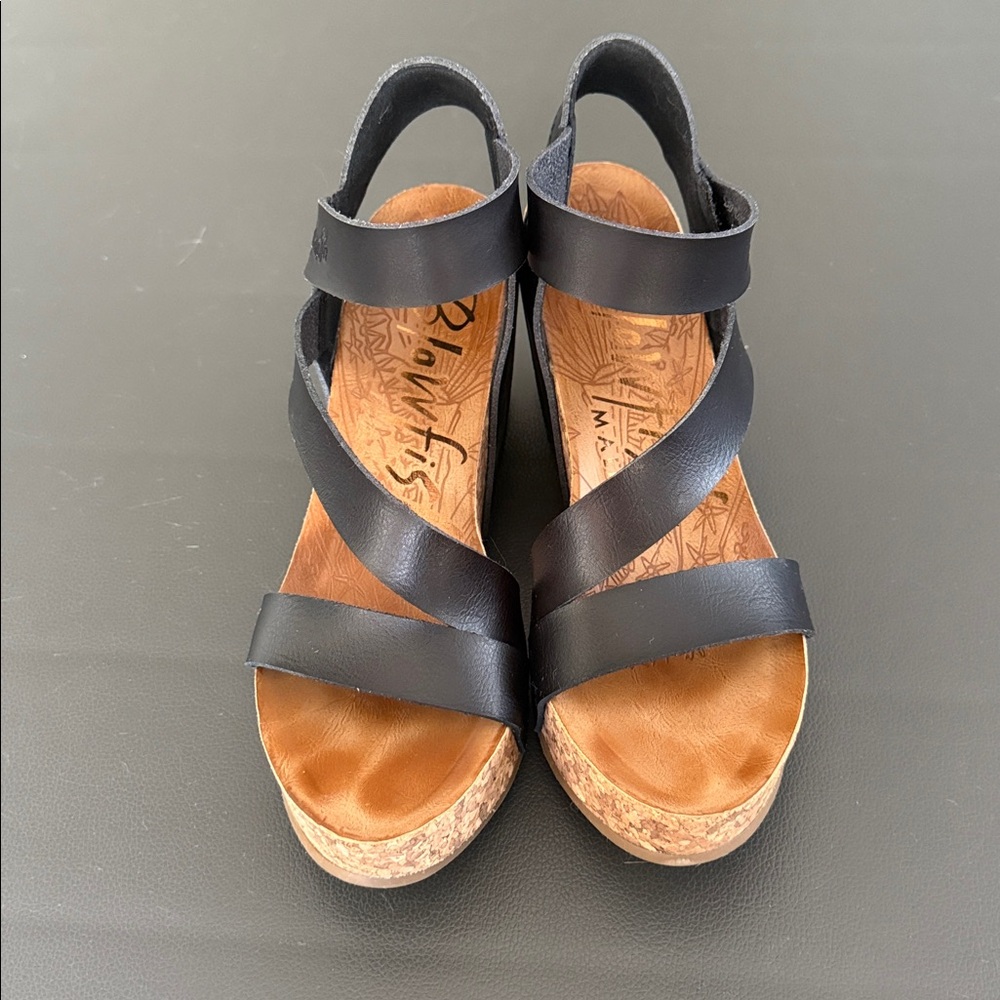 Blowfish Black Strappy Sandals